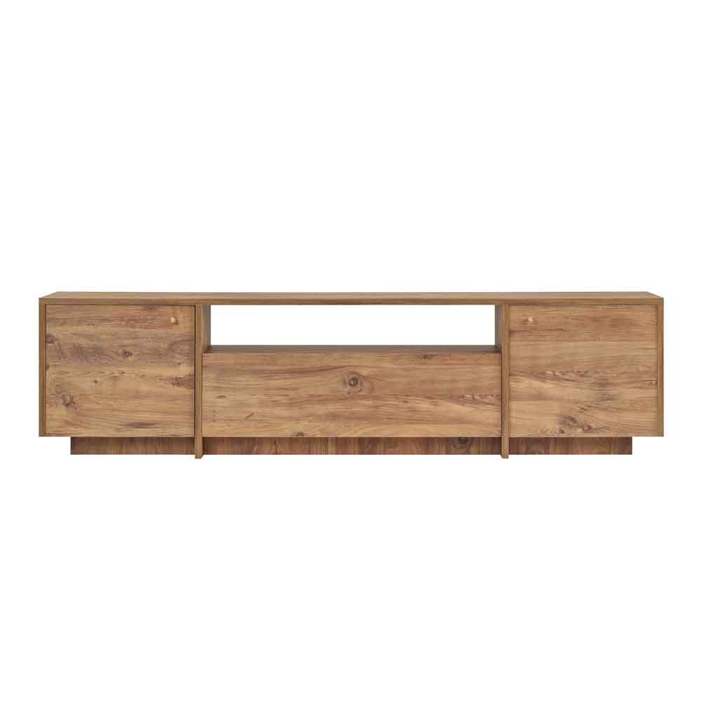 Alvar Wooden TV Stand with 3 Doors in Atlantic Pine