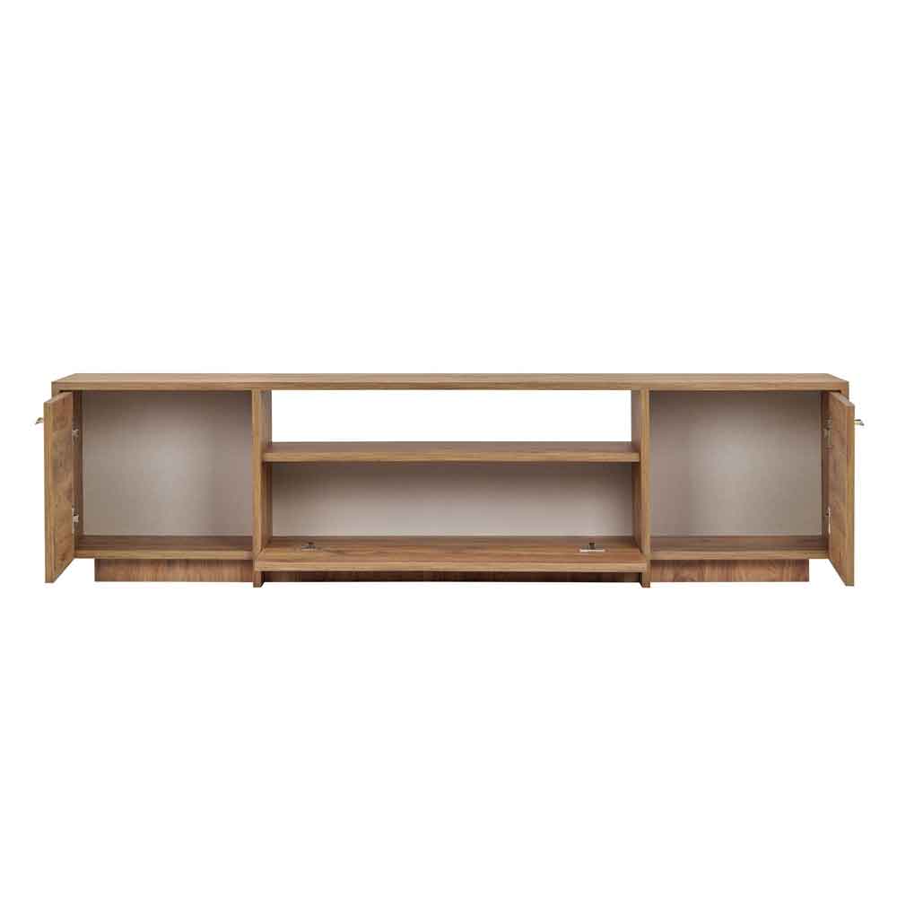 Alvar Wooden TV Stand with 3 Doors in Atlantic Pine