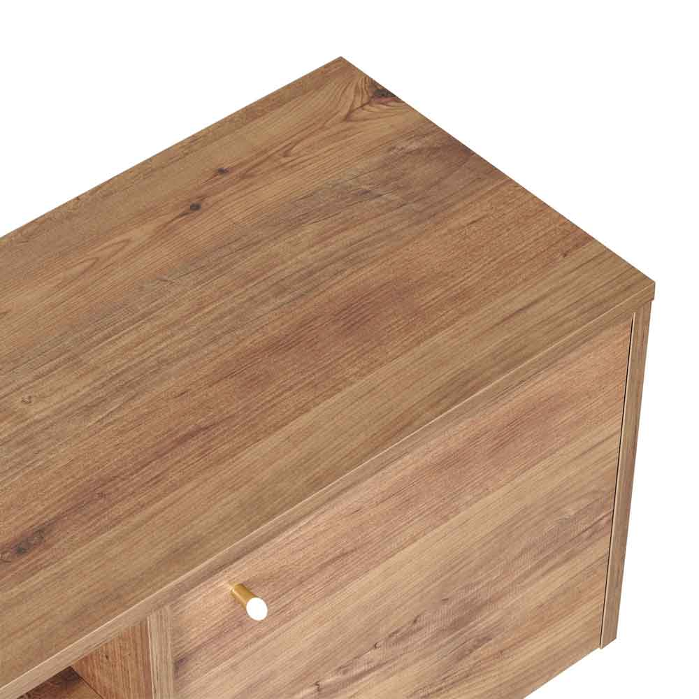 Alvar Wooden TV Stand with 3 Doors in Atlantic Pine