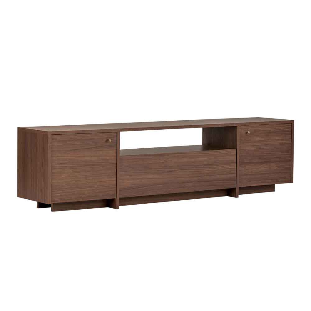 Alvar Wooden TV Stand with 3 Doors in Milano Walnut