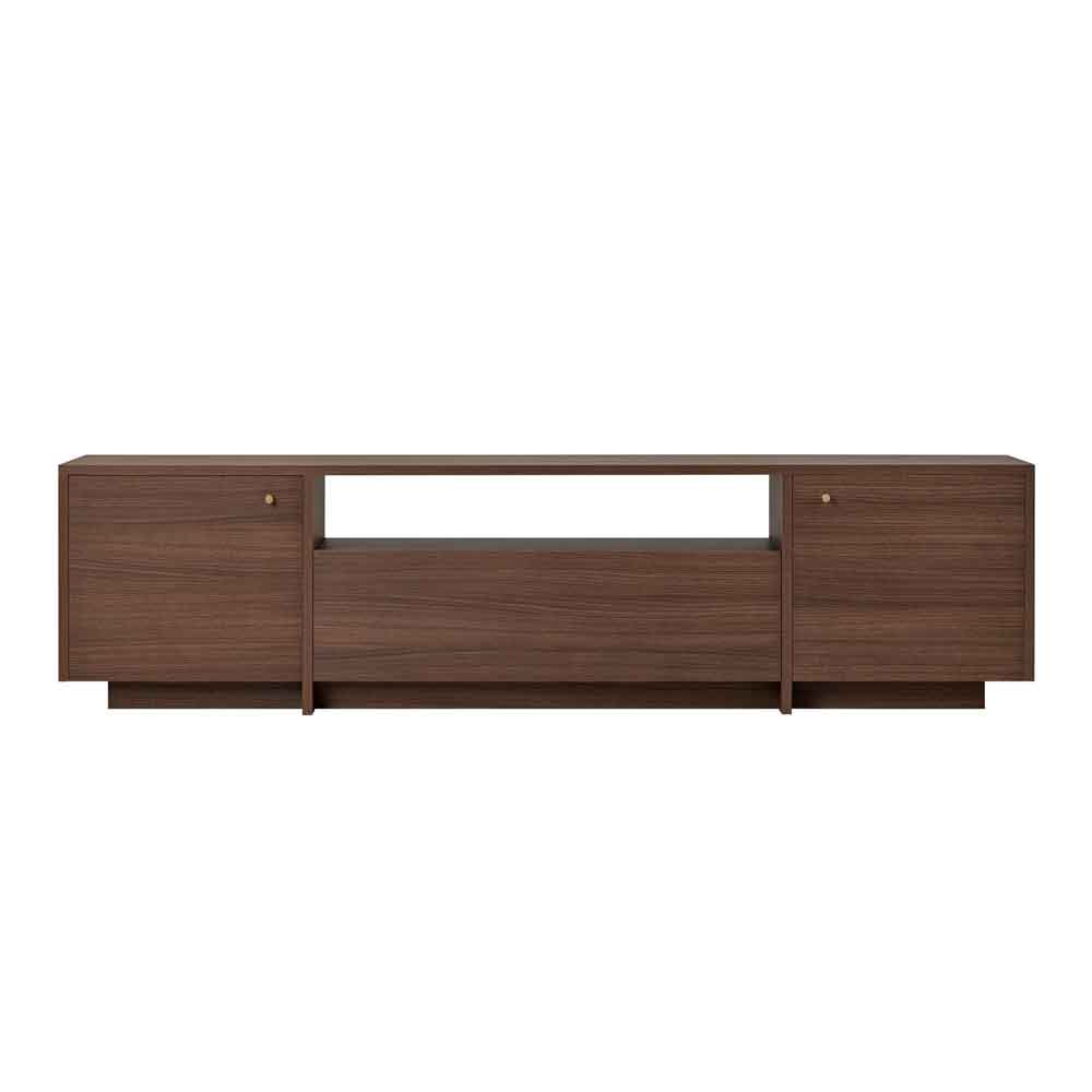 Alvar Wooden TV Stand with 3 Doors in Milano Walnut