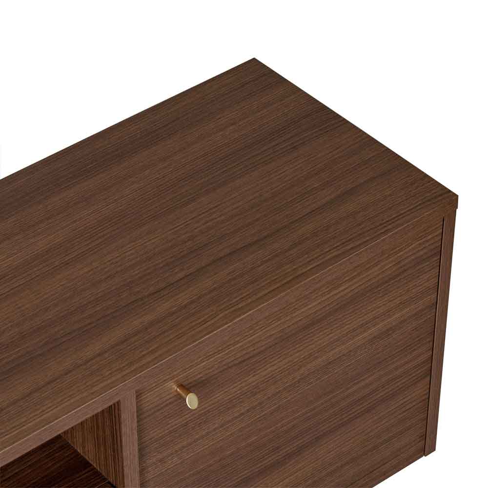 Alvar Wooden TV Stand with 3 Doors in Milano Walnut