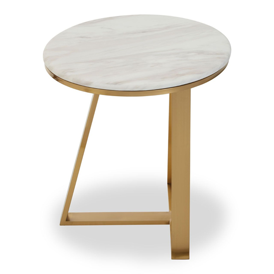 Alvara Round White Marble Top Side Table With Gold Base_3