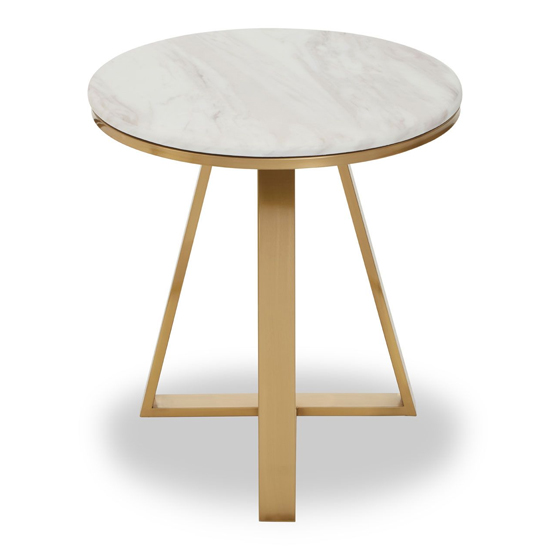 Alvara Round White Marble Top Side Table With Gold Base_5