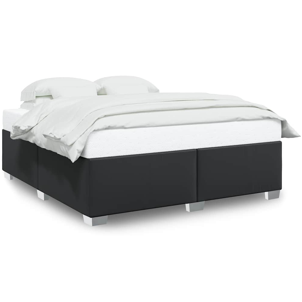 Alvarado Faux Leather Super King Size In Black