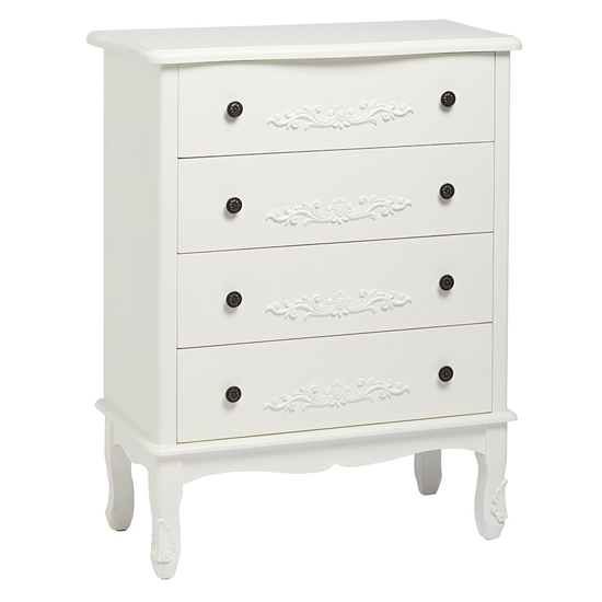 Alveley Wooden Chest Of 4 Drawers In White_2