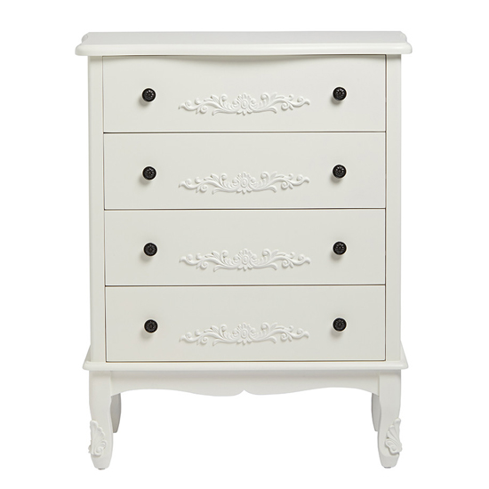 Alveley Wooden Chest Of 4 Drawers In White_3