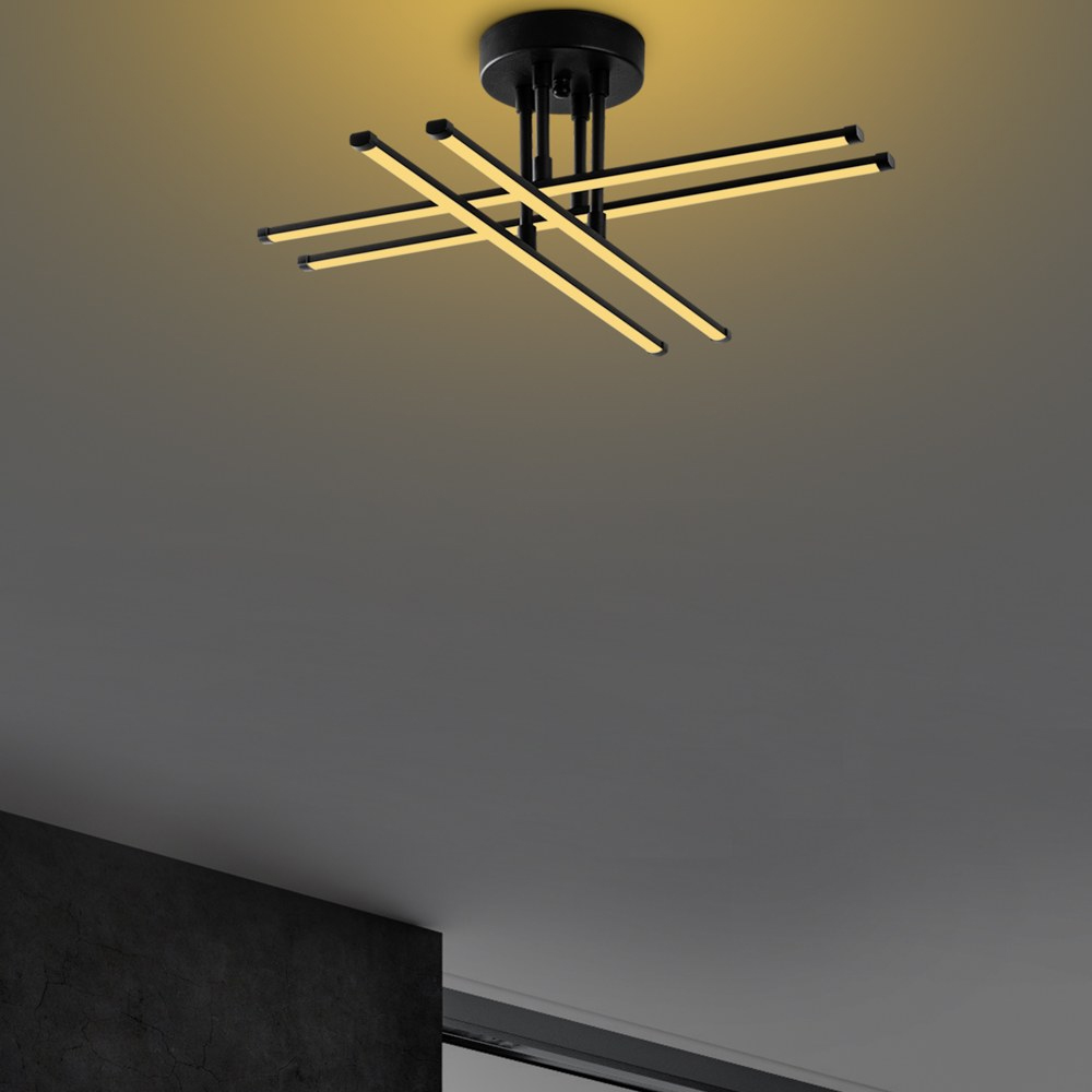 Alvero Metal Ceiling Light in Black
