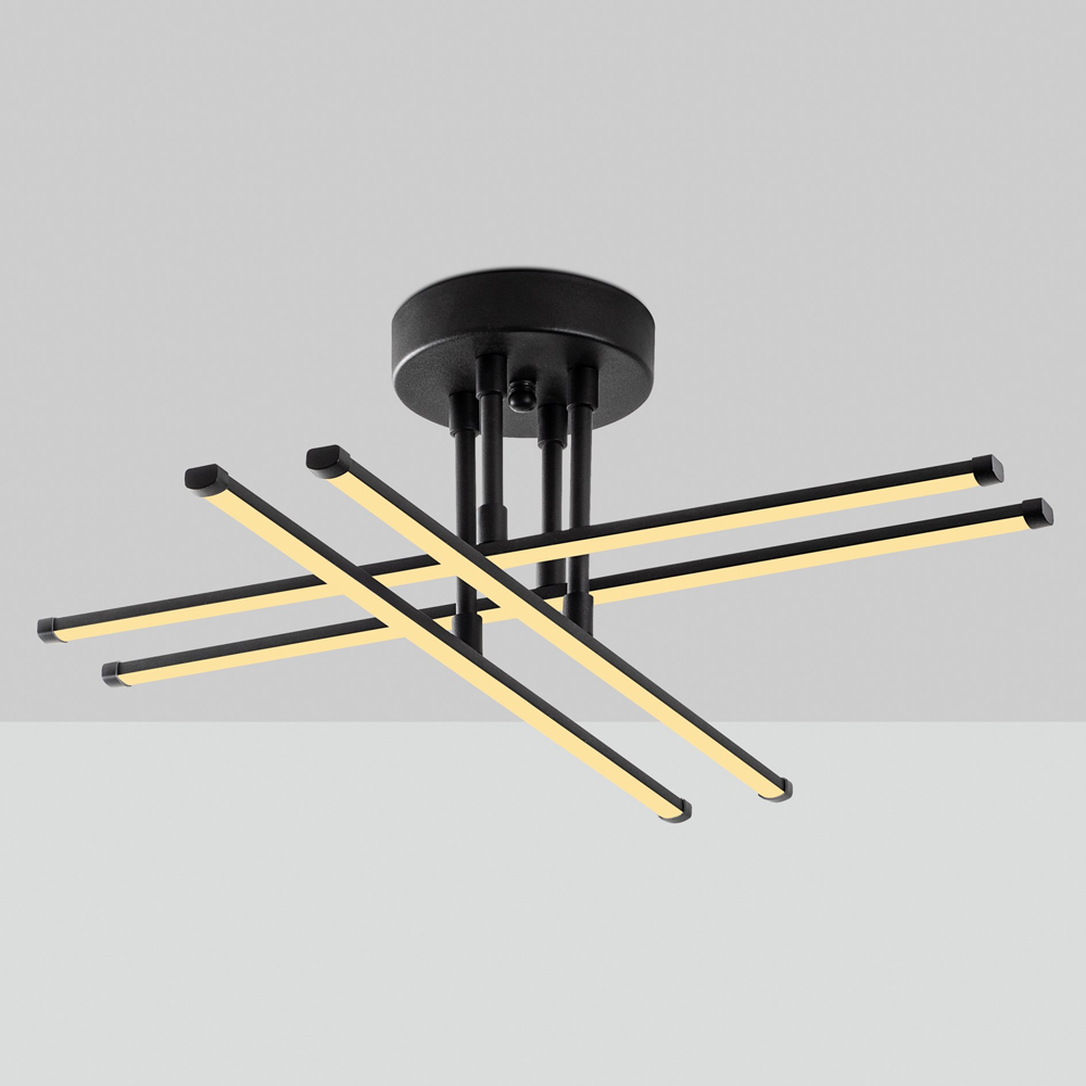 Alvero Metal Ceiling Light in Black