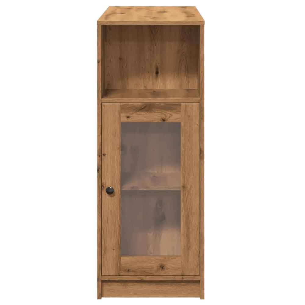 Alvero Wooden Rectangular Bar Table With 1 Door In Artisan Oak