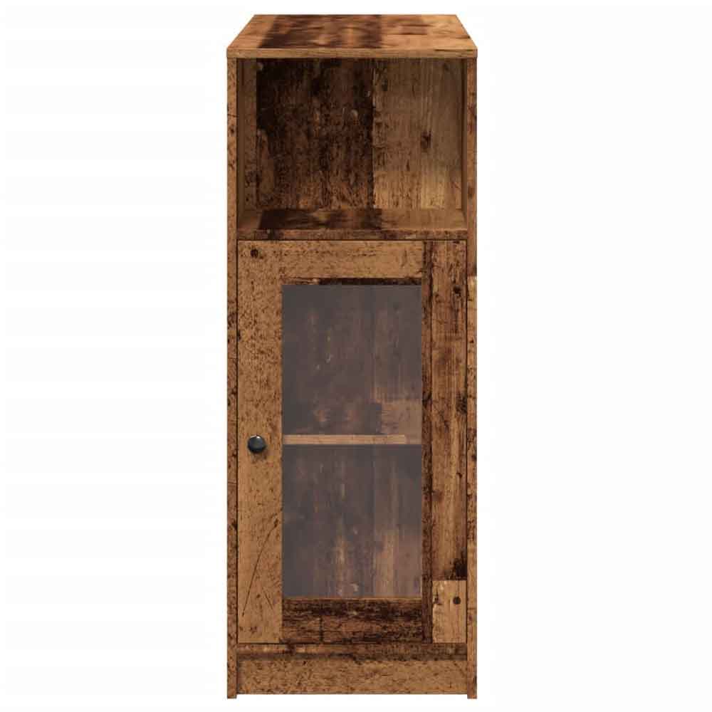 Alvero Wooden Rectangular Bar Table With 1 Door In Brown