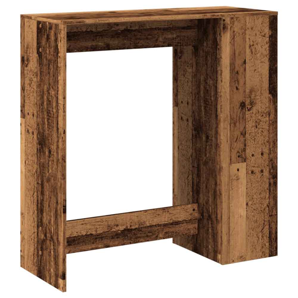 Alvero Wooden Rectangular Bar Table With 1 Door In Brown
