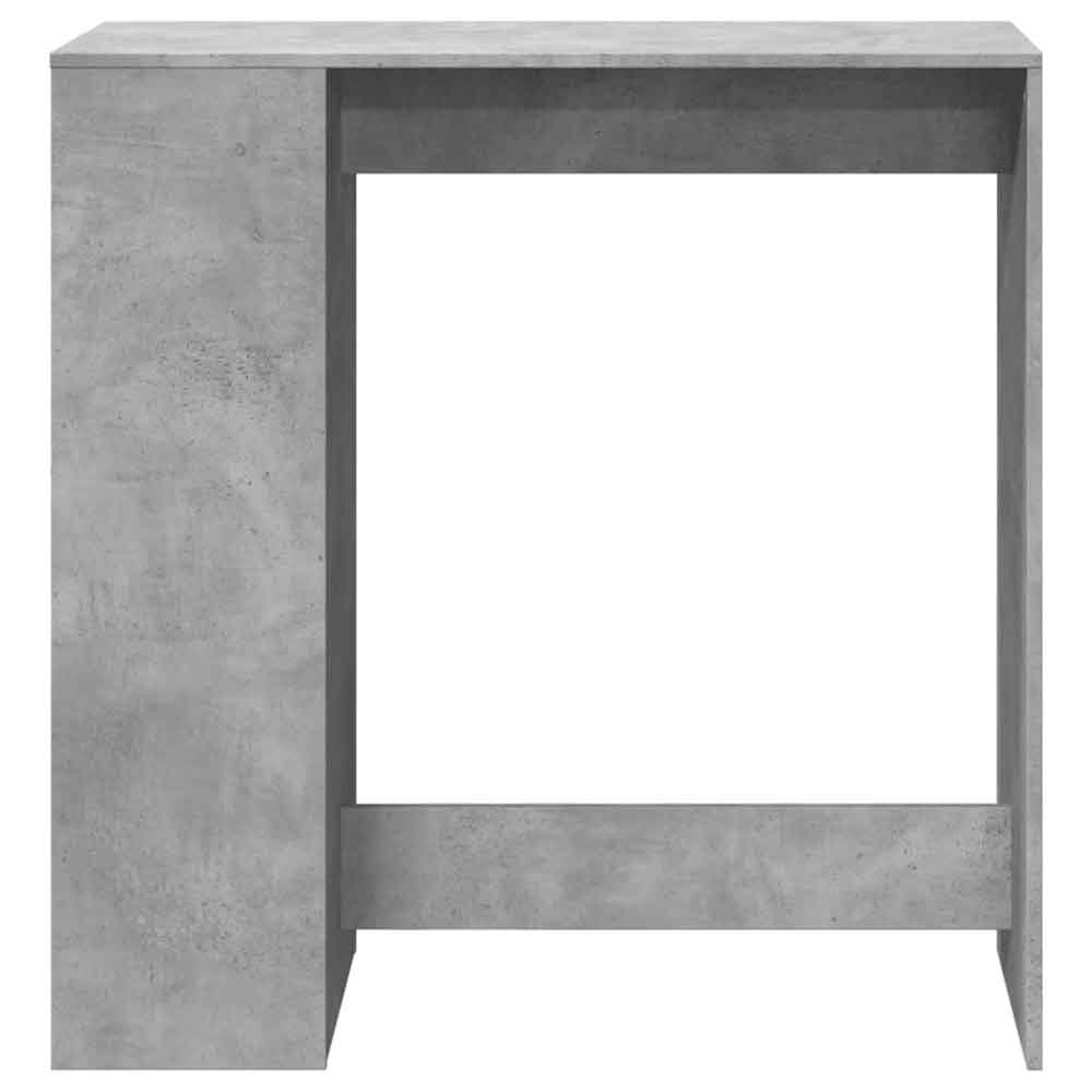 Alvero Wooden Rectangular Bar Table With 1 Door In Concrete Grey