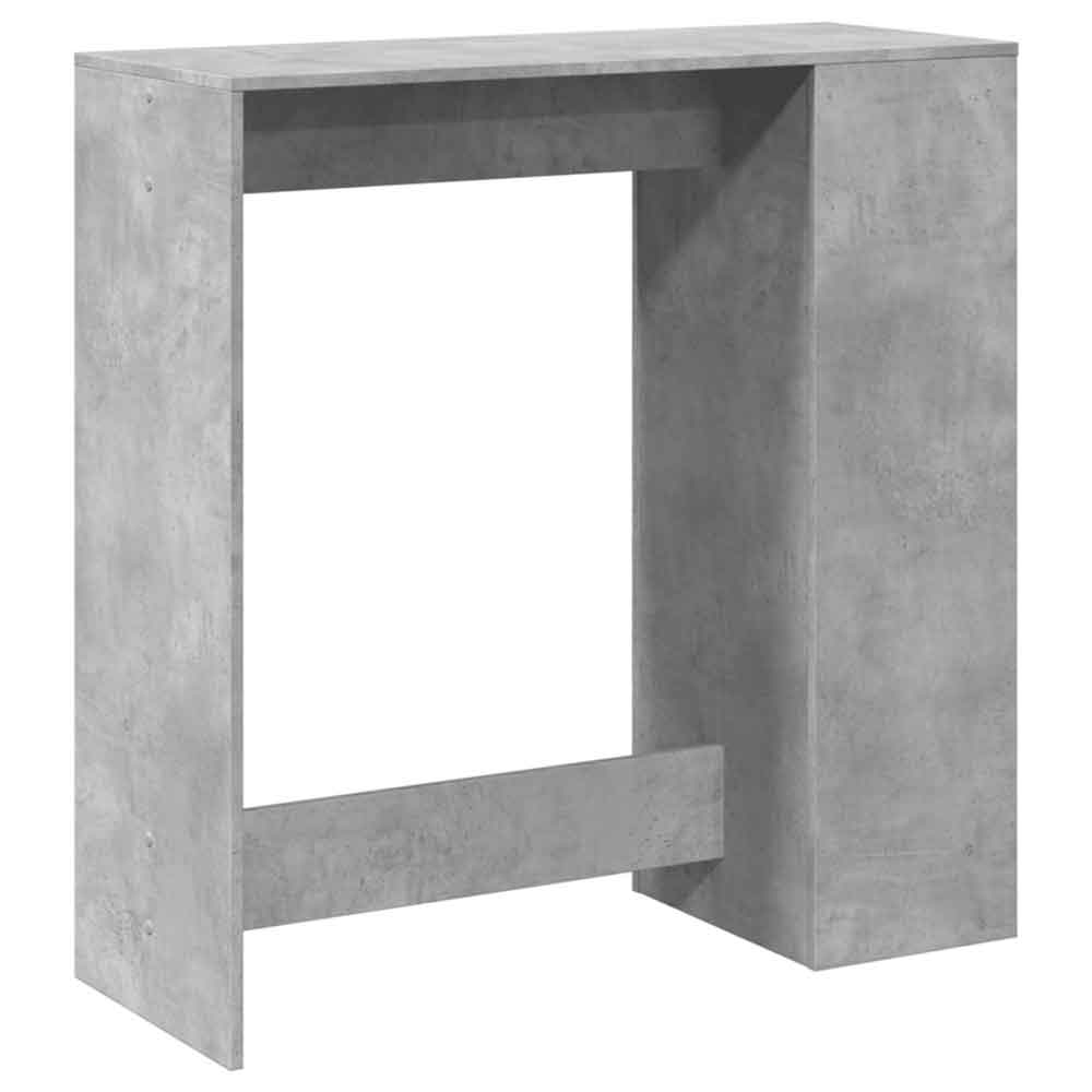 Alvero Wooden Rectangular Bar Table With 1 Door In Concrete Grey
