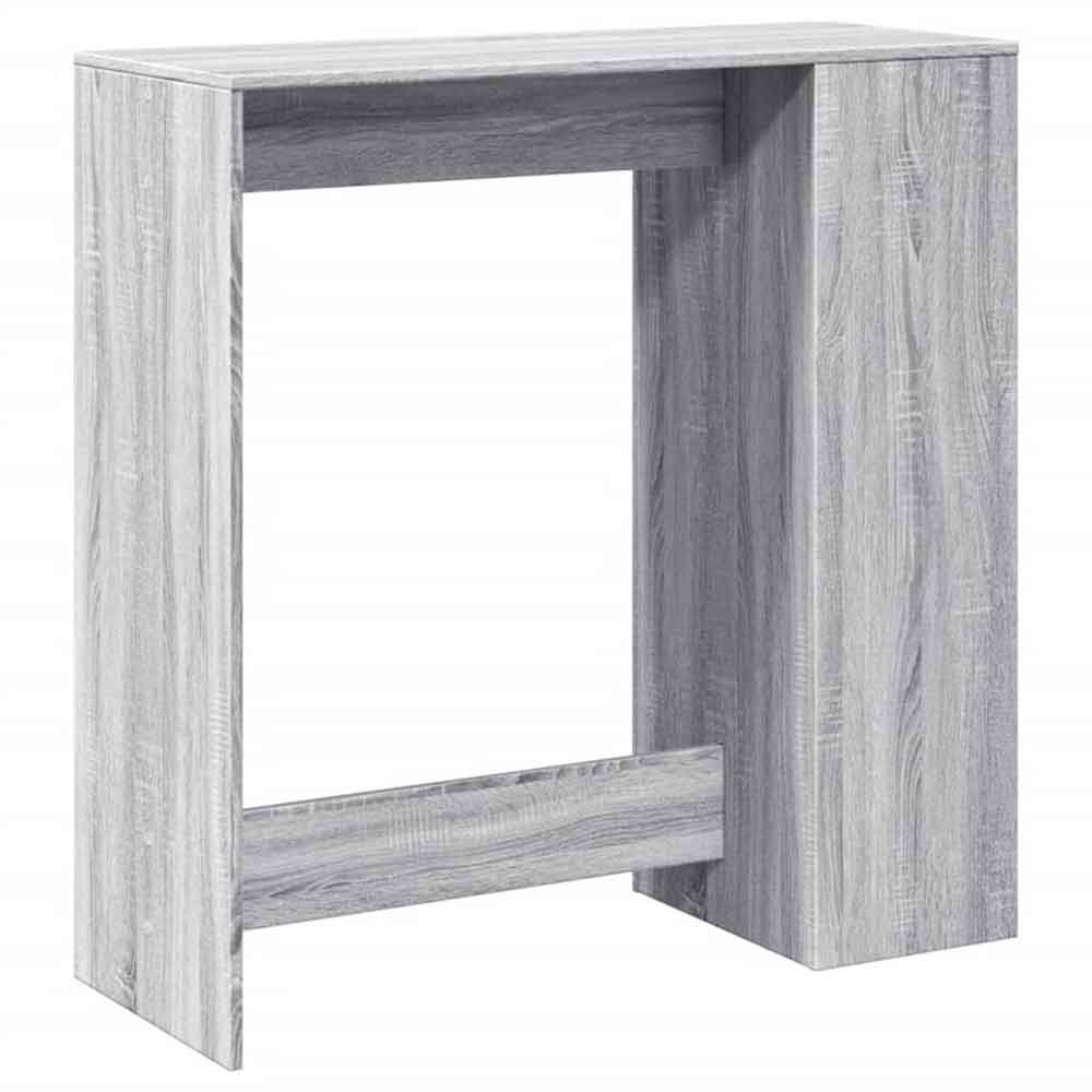 Alvero Wooden Rectangular Bar Table With 1 Door In Grey Sonoma