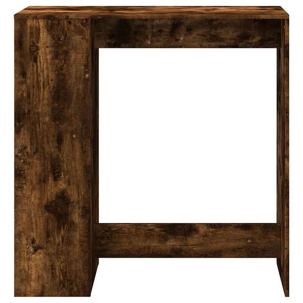 Alvero Wooden Rectangular Bar Table With 1 Door In Smoked Oak