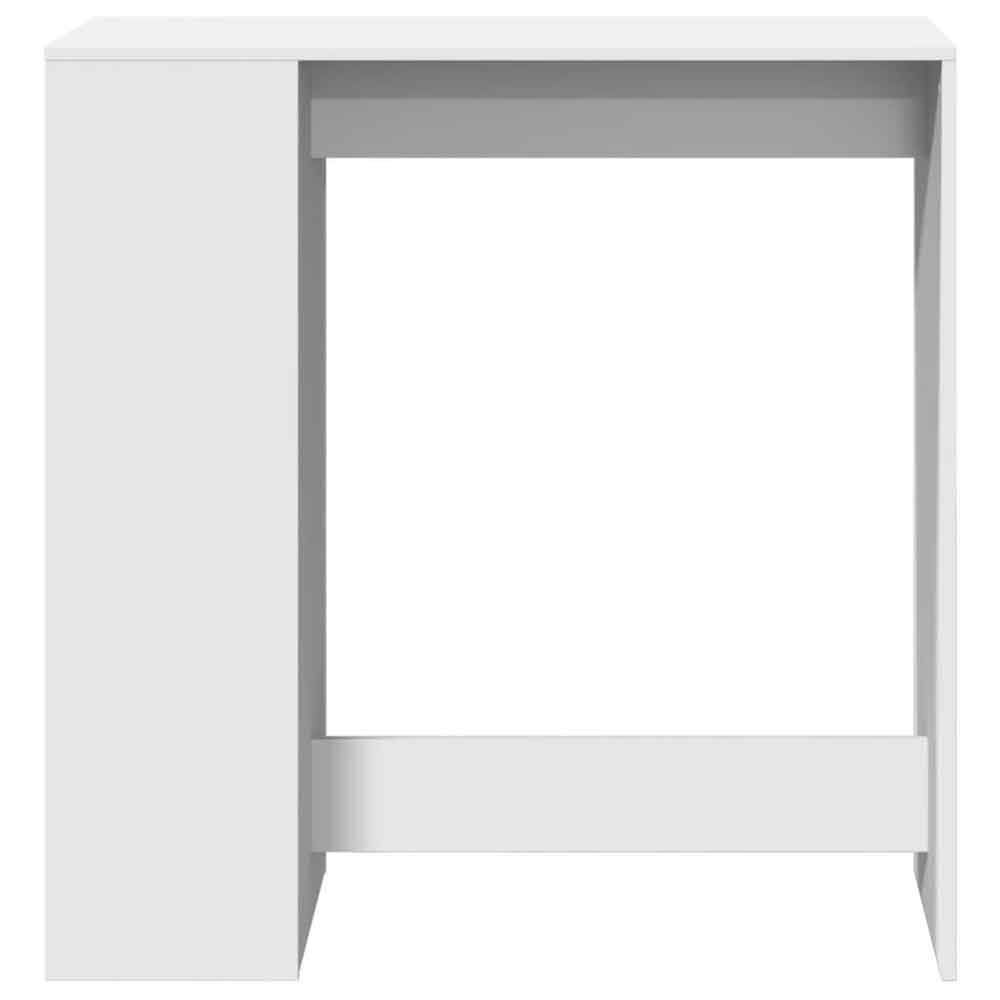 Alvero Wooden Rectangular Bar Table With 1 Door In White
