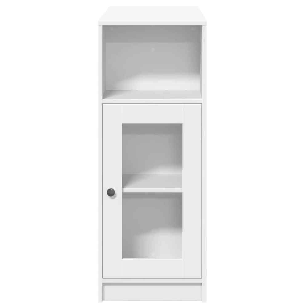 Alvero Wooden Rectangular Bar Table With 1 Door In White