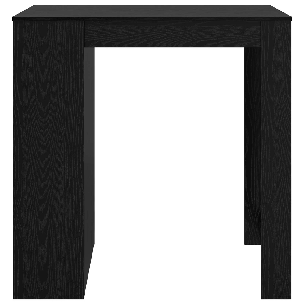 Alvero Wooden Rectangular Bar Table With 1 Drawer In Black Oak