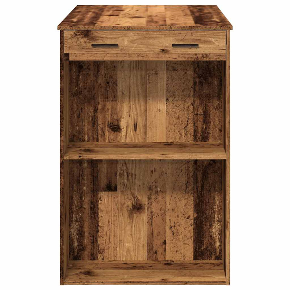 Alvero Wooden Rectangular Bar Table With 1 Drawer In Brown