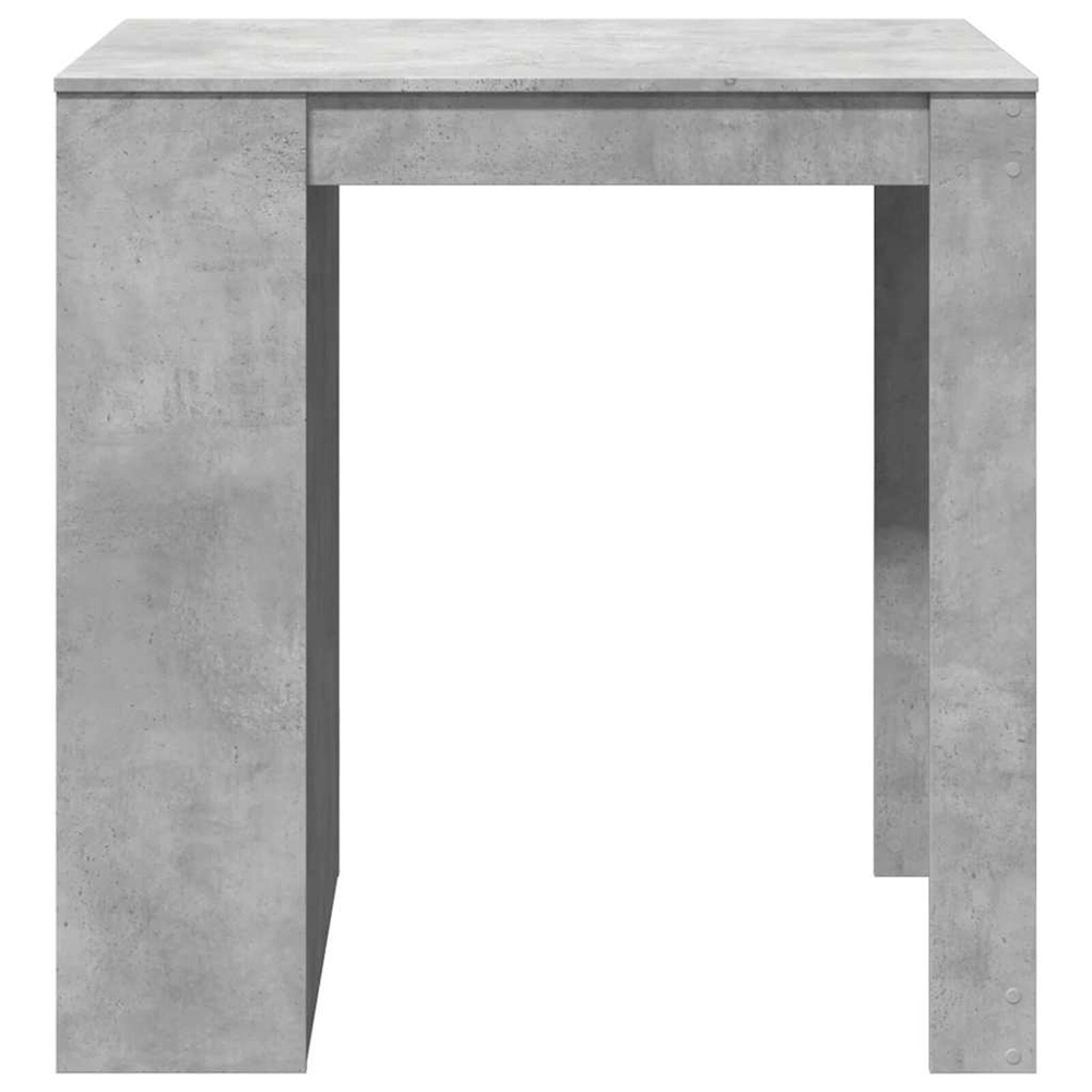 Alvero Wooden Rectangular Bar Table With 1 Drawer In Concrete Grey