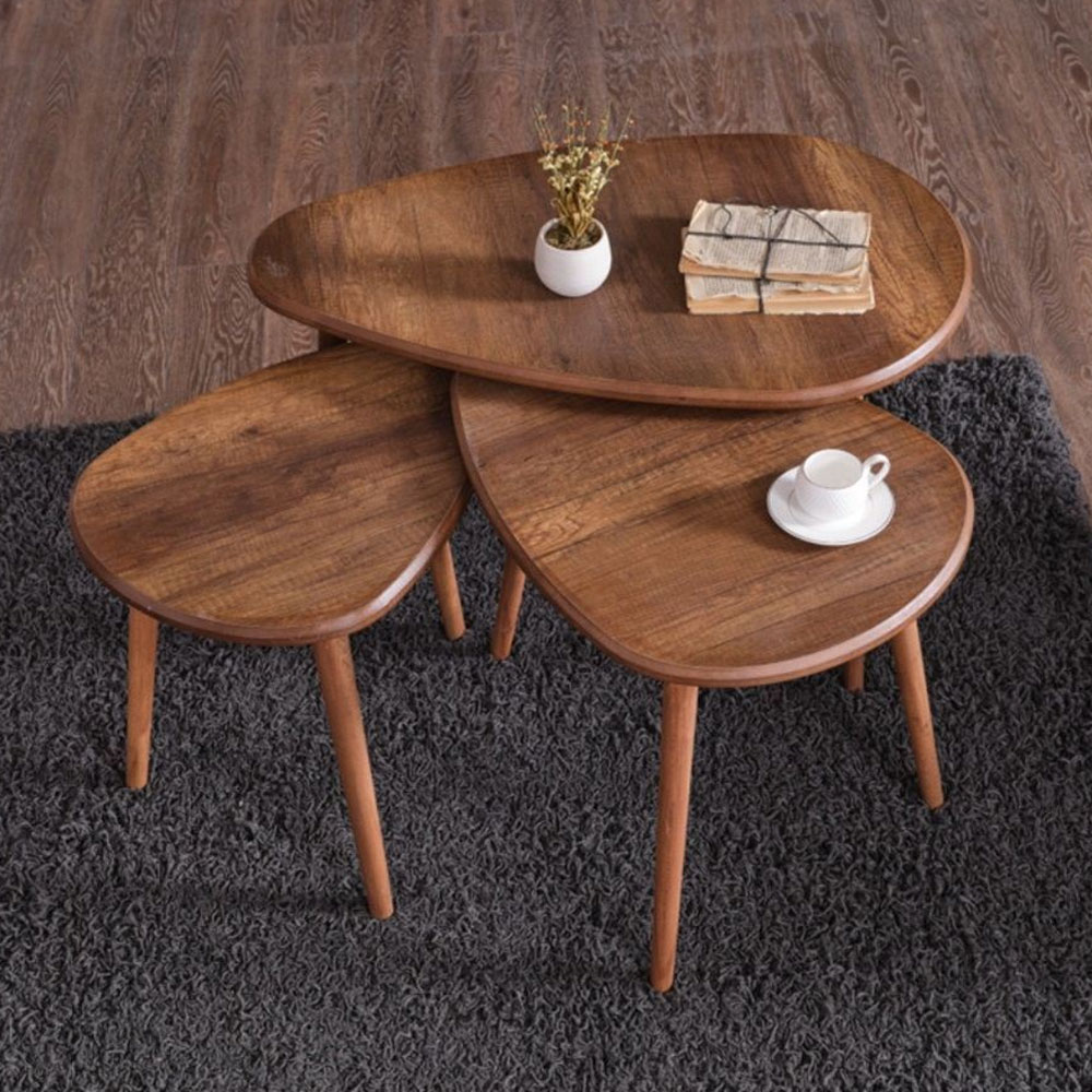 Alvin MDF Nesting Coffee Table Sets in Walnut