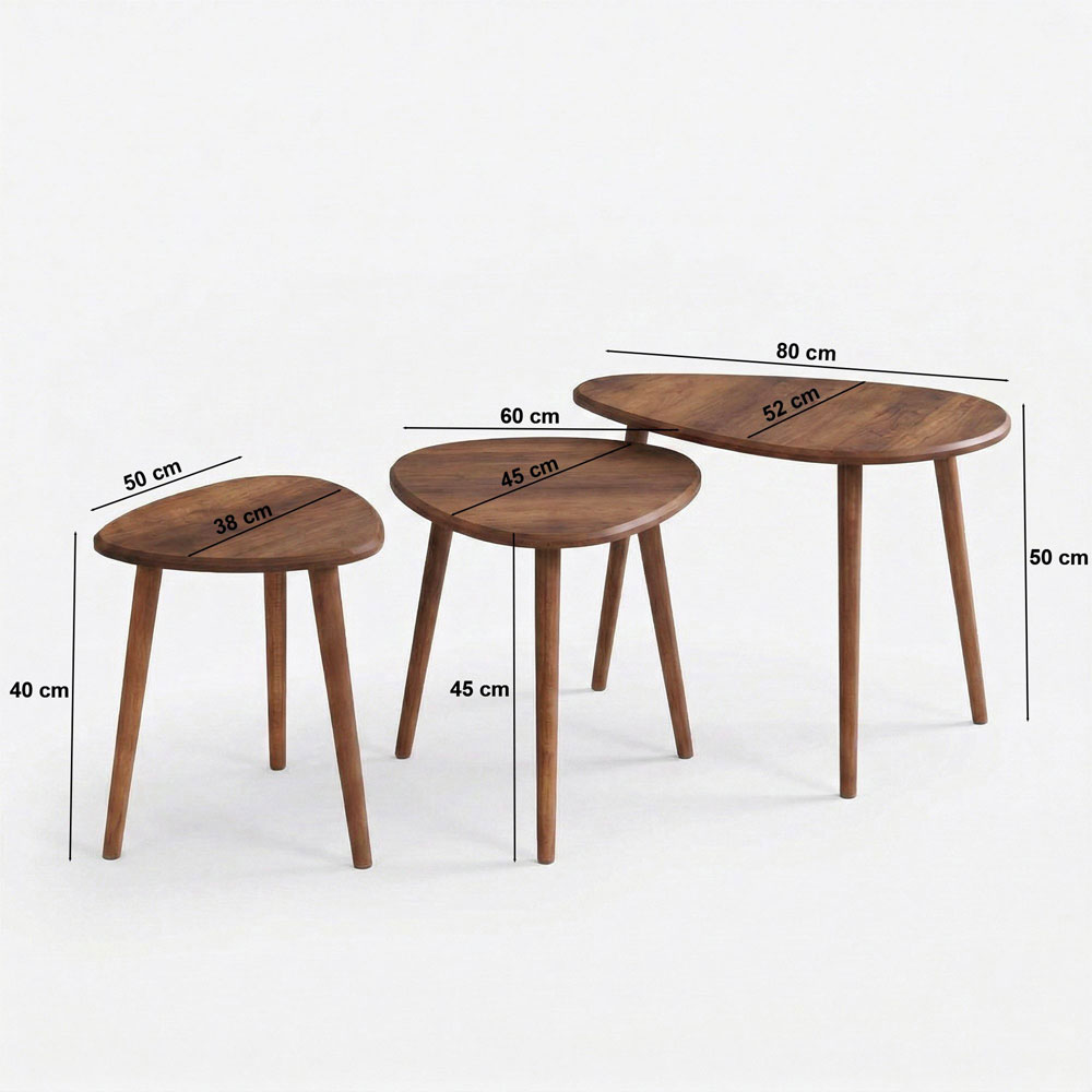 Alvin MDF Nesting Coffee Table Sets in Walnut