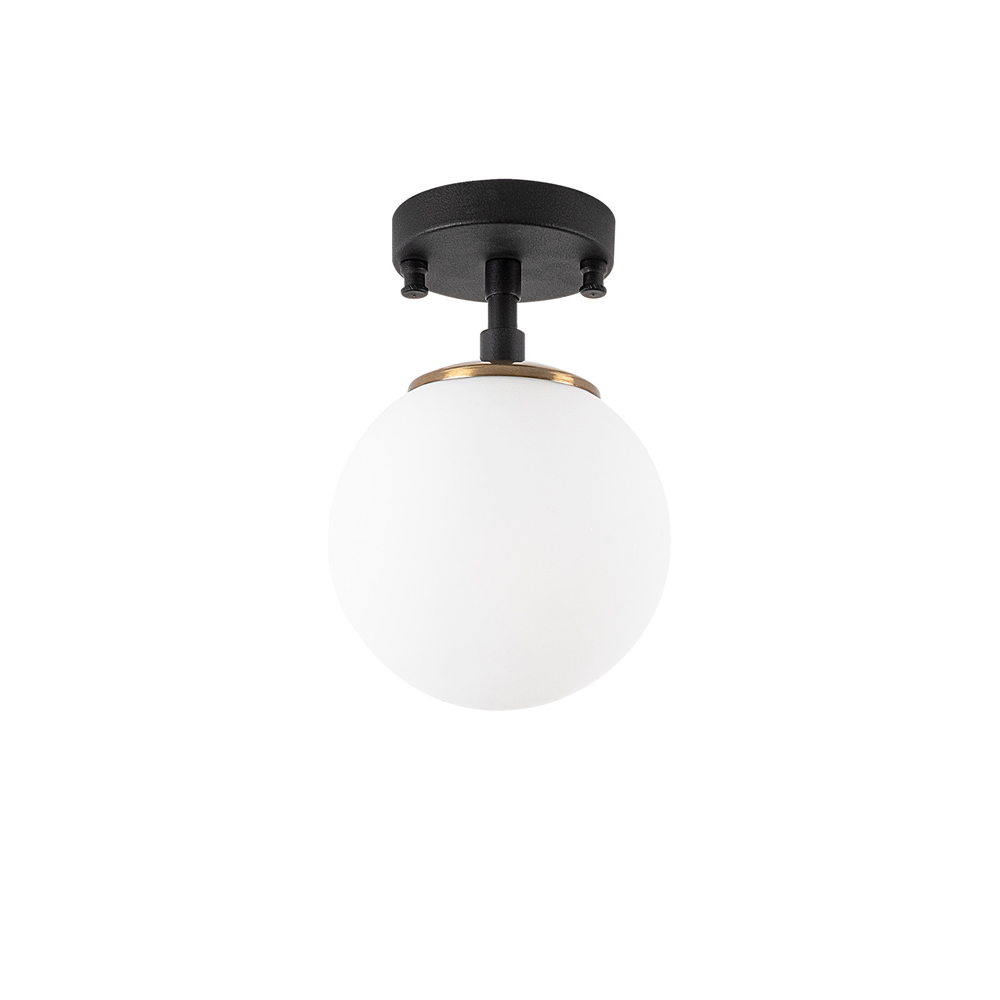 Atmaca Clear Glass Ceiling Light Bulb in Black