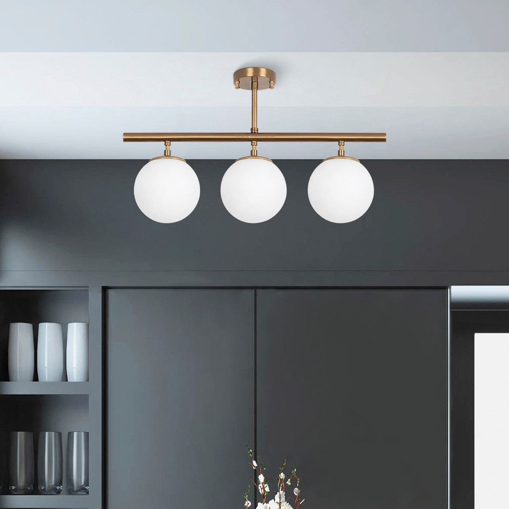 Atmaca 3 Light Metal Ceiling Light in Vintage
