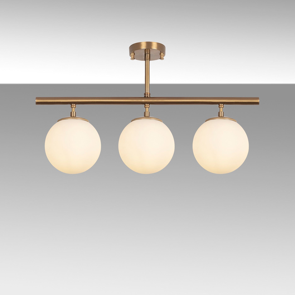 Atmaca 3 Light Metal Ceiling Light in Vintage