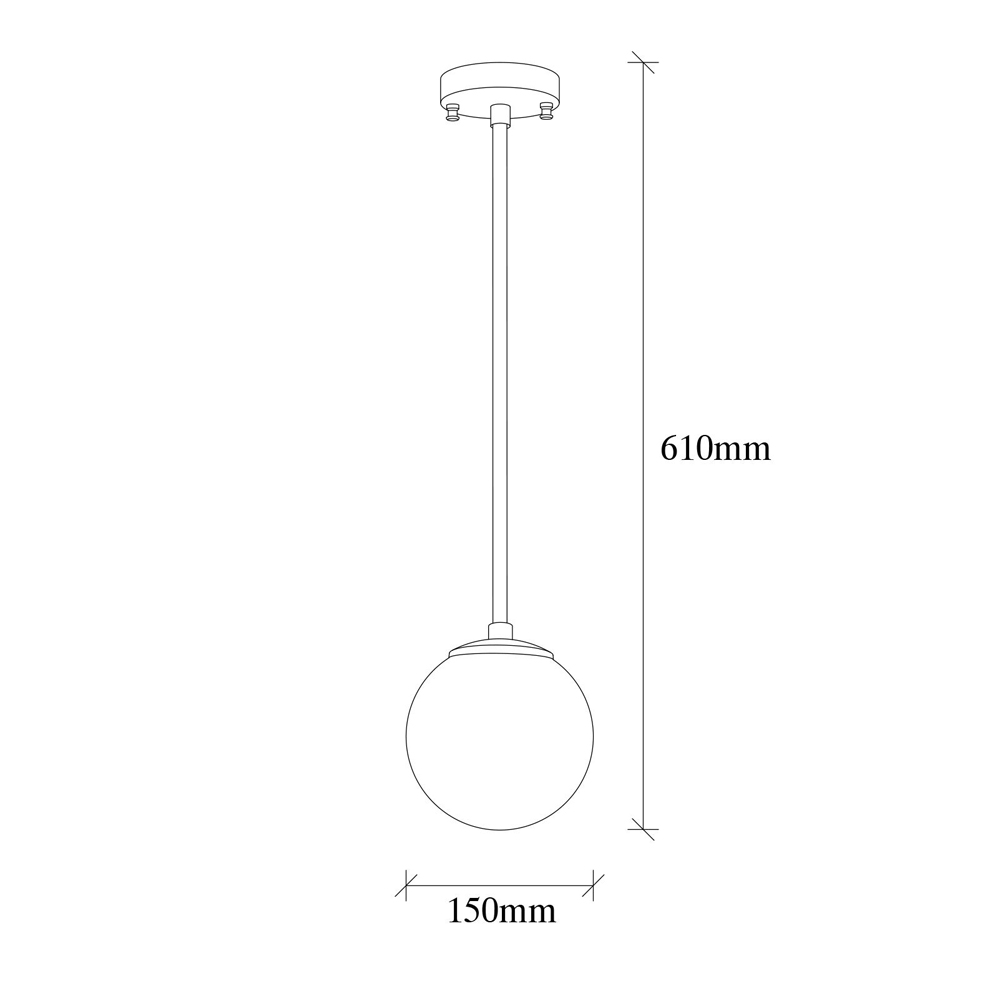 Akkas 1 Light Metal Ceiling Pendant Light in Vintage