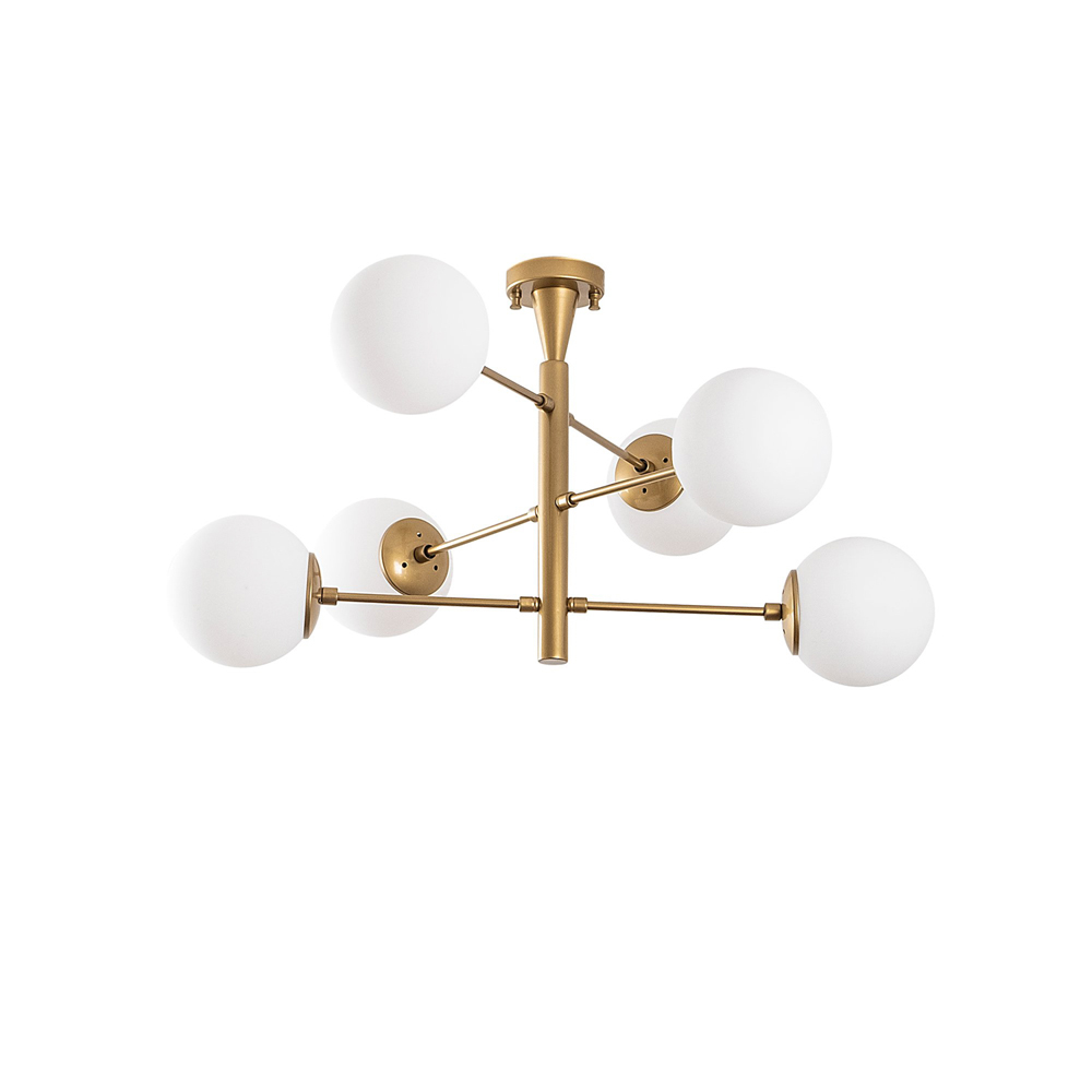 Arge 6 Light Metal Ceiling Pendant Light in Gold