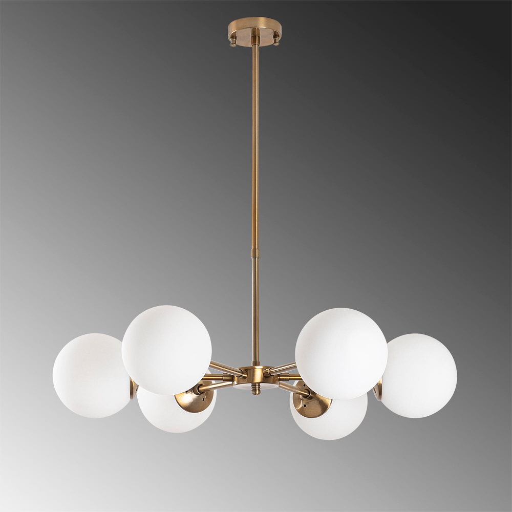 Akkas 6 Light Metal Ceiling Pendant Light in Vintage