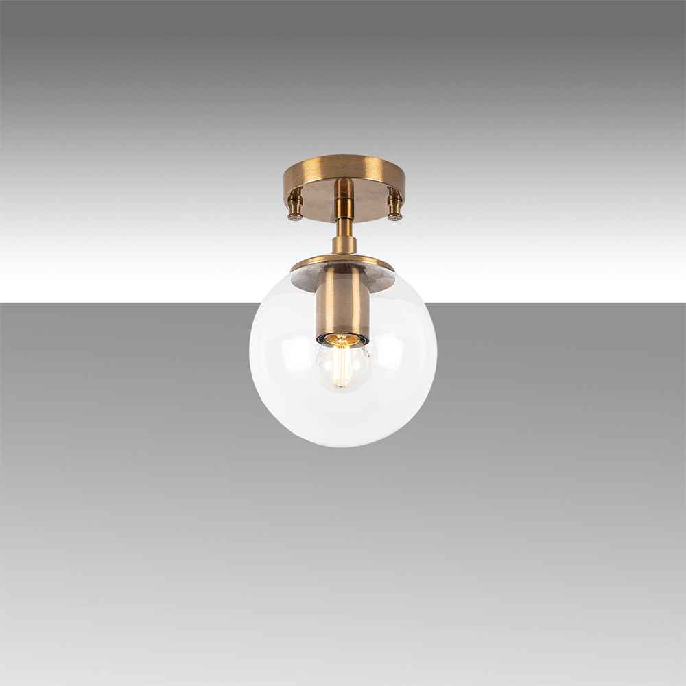 Atmaca Clear Glass Ceiling Light Bulb in Vintage