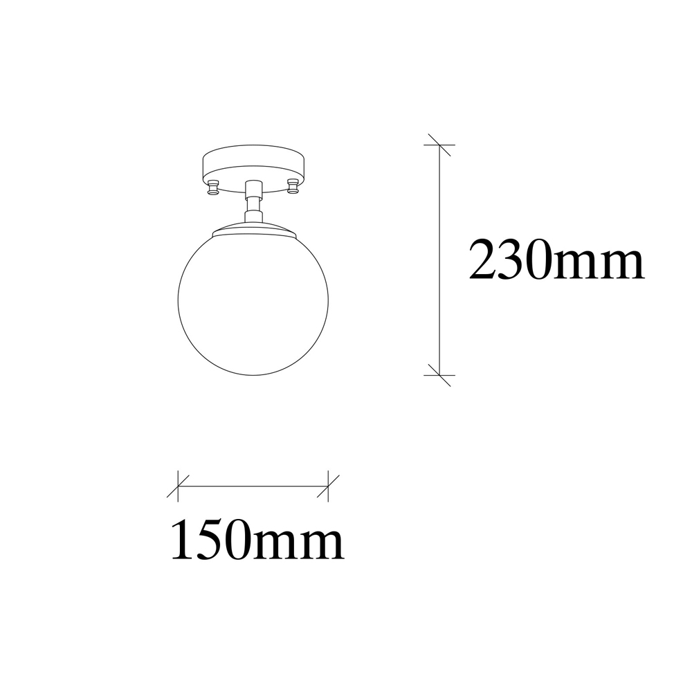 Atmaca Metal Ceiling Bulb in Black and Antique