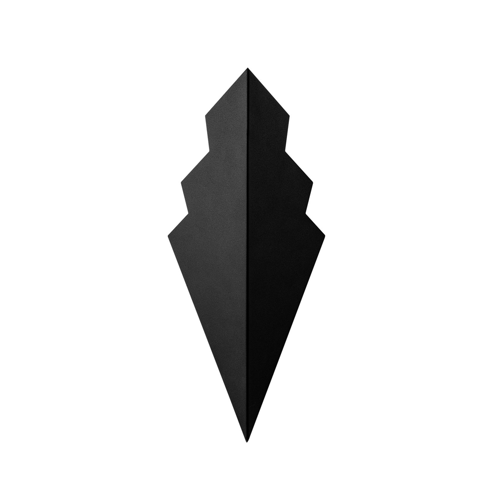 Arrow Metal Diamond-Shaped Wall Light in Black