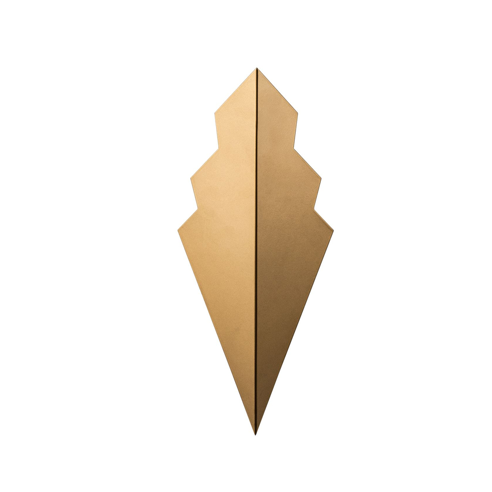Arrow Metal Diamond-Shaped Wall Light in Gold