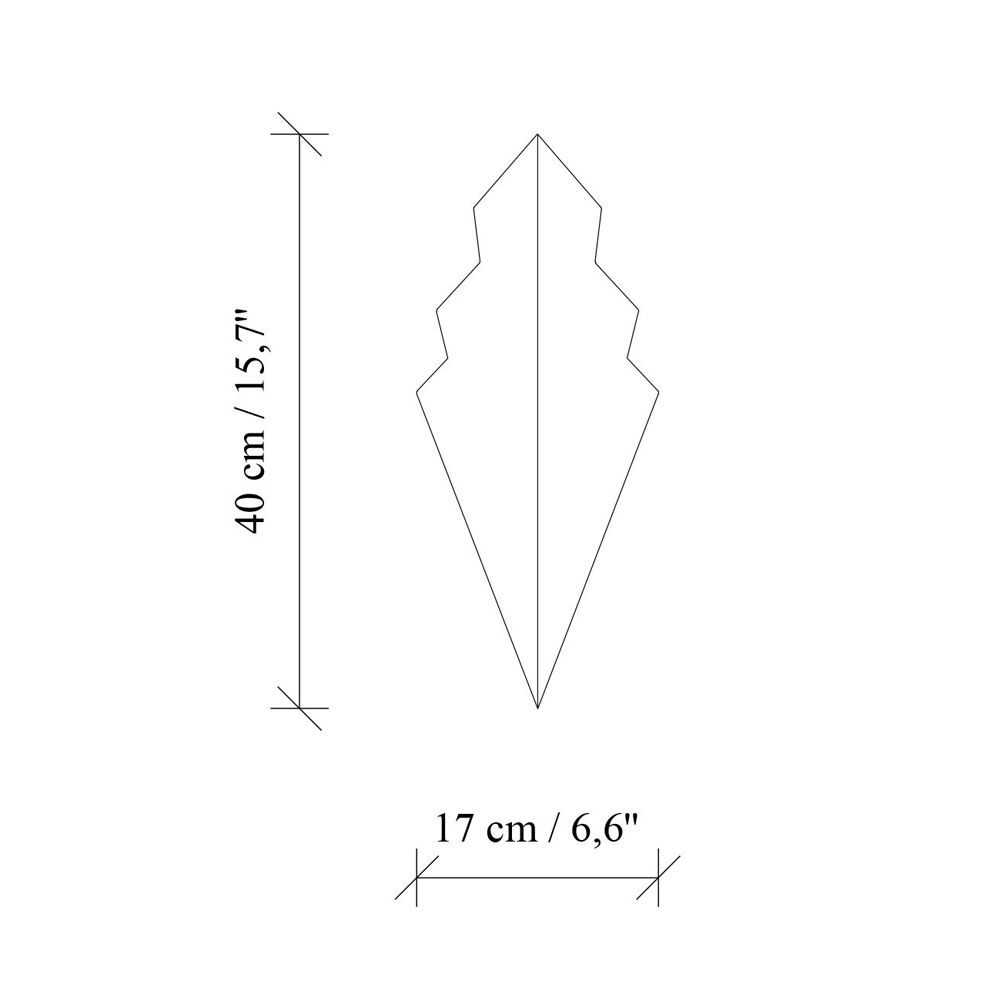 Arrow Metal Diamond-Shaped Wall Light in White