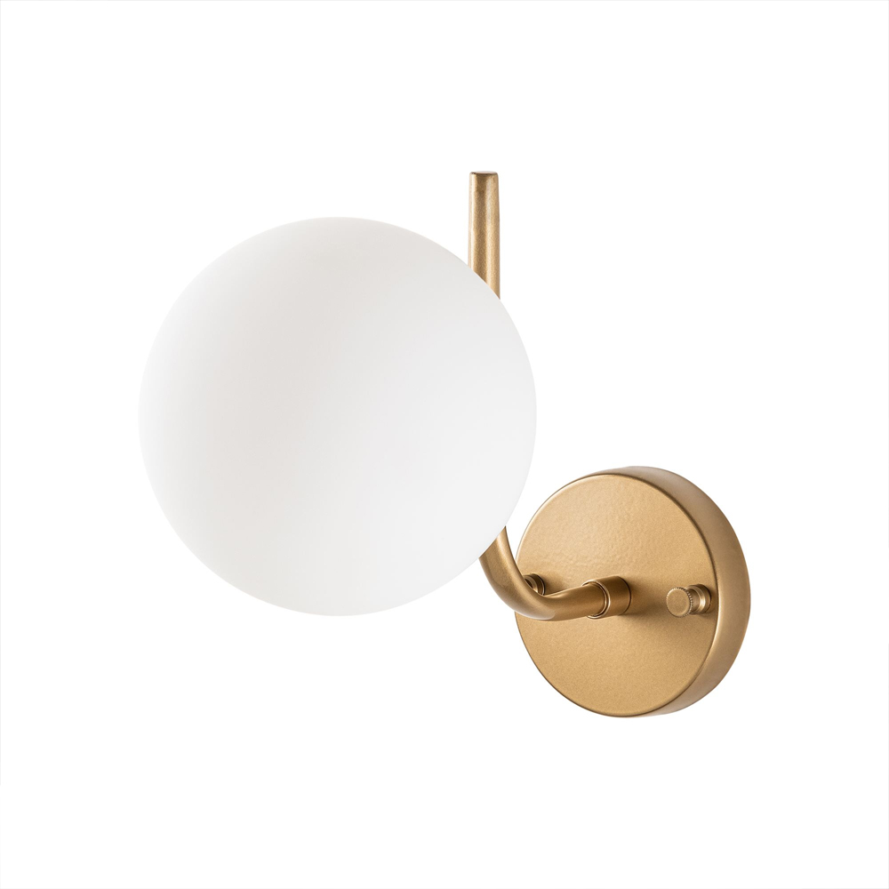 Antler Metal Round Wall Light in Gold
