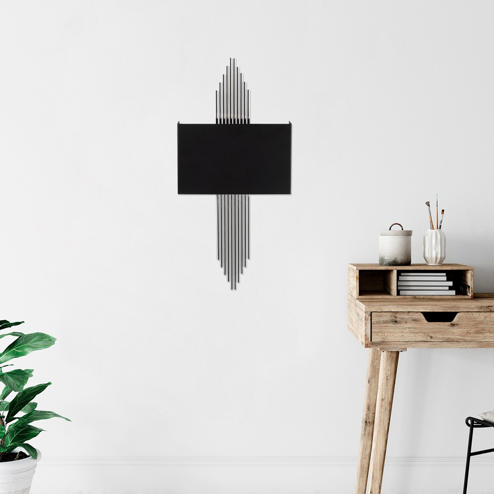 Alvion Metal Wall Light in Black and Silver