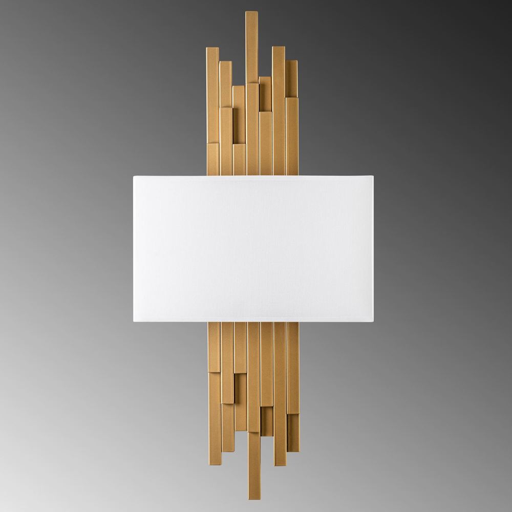 Axis Metal Wall Light in Gold and White