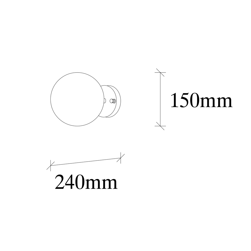 Atmaca White Glass Wall Light in Black and Cream