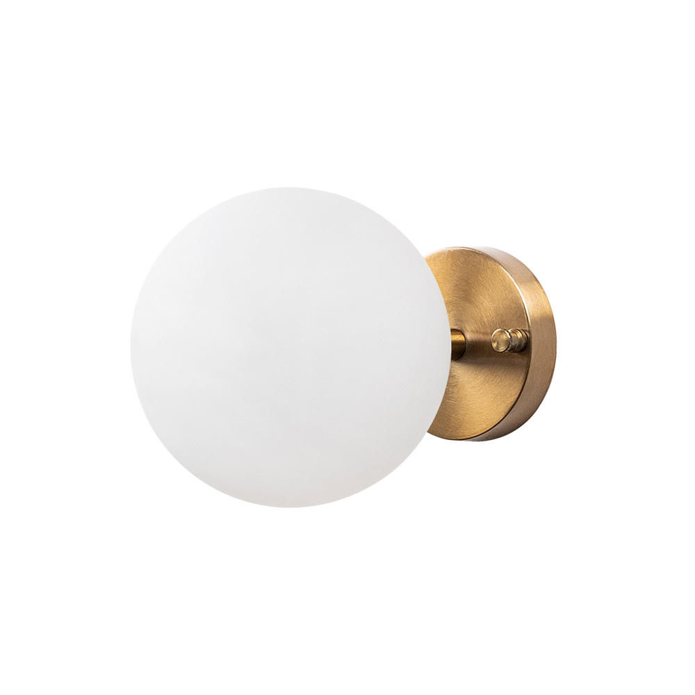 Atmaca White Glass Wall Light in Vintage and Cream
