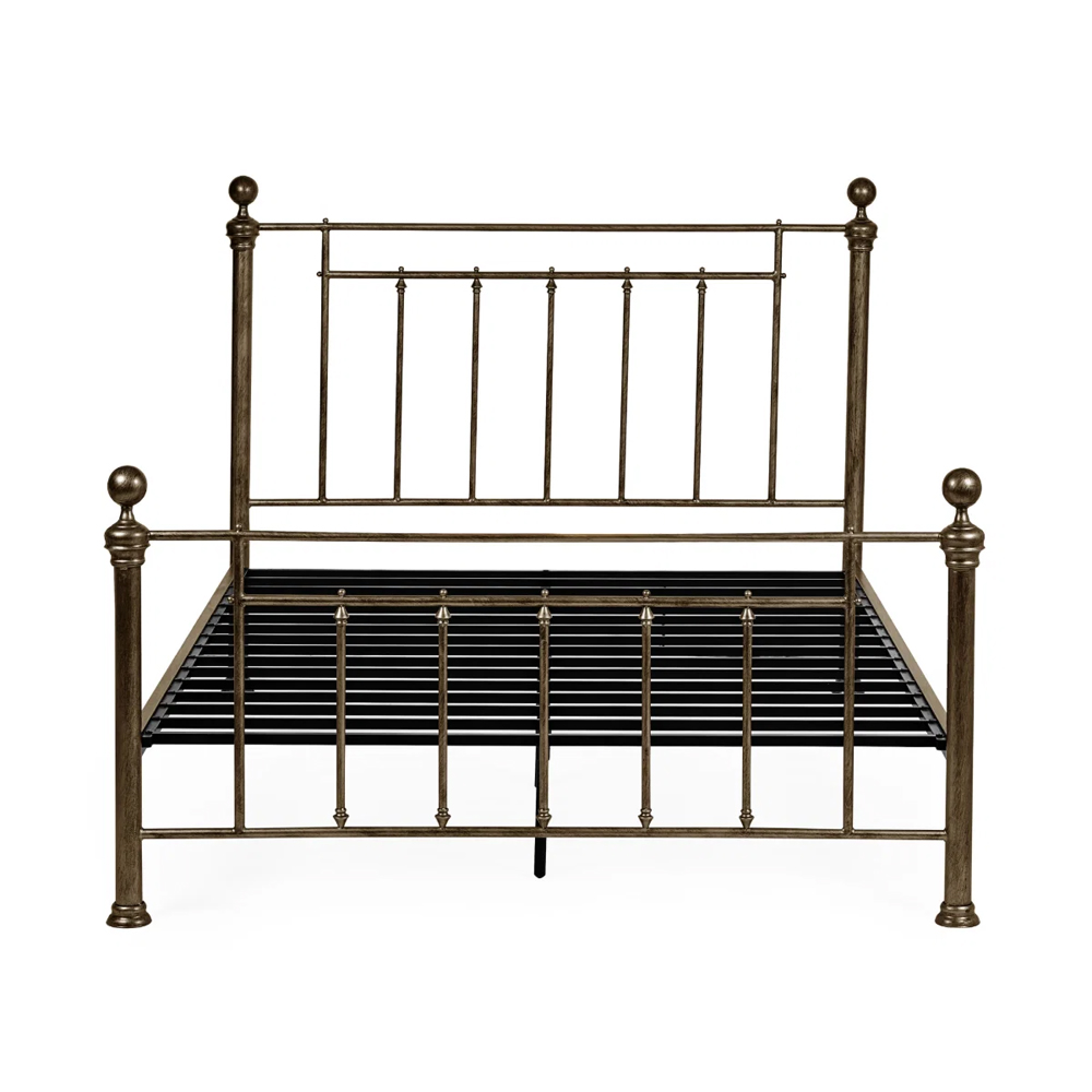 Alvoro Metal Double Bed in Gold