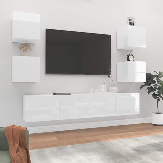 Alyson High Gloss Living Room Furniture Set In White Furniture in Fashion
