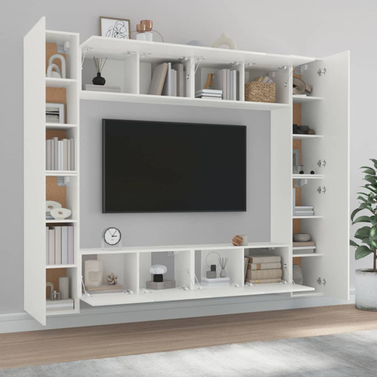Alytzia Wooden Living Room Furniture Set In White