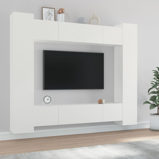 Alytzia Wooden Living Room Furniture Set In White