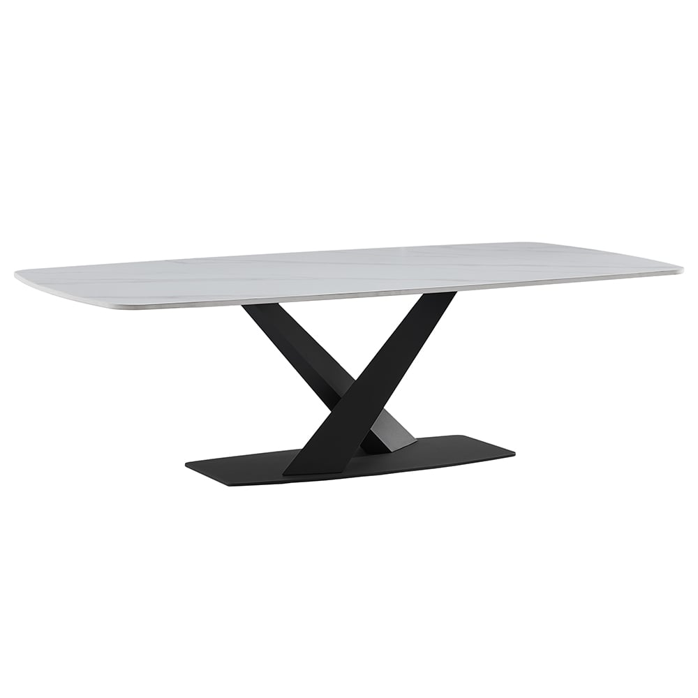 Amaari Sintered Stone Coffee Table With Anthracite Base