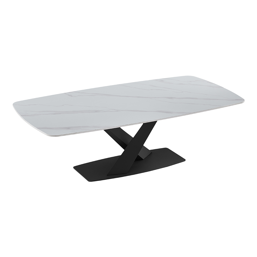 Amaari Sintered Stone Coffee Table With Anthracite Base