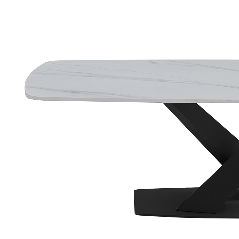 Amaari Sintered Stone Coffee Table With Anthracite Base